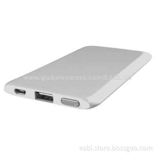 Portable Power Bank with 5,000mAh, 4 LED Indicators, Stable and SlimNew
